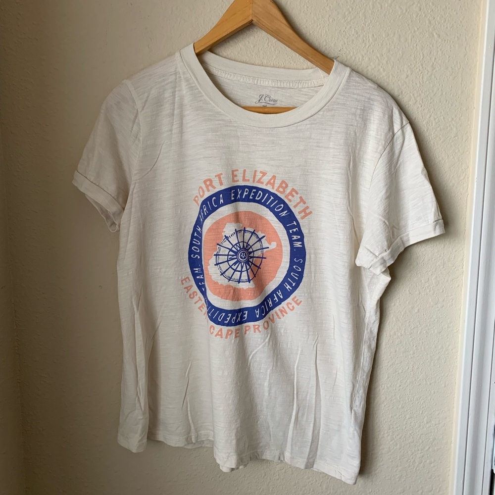 J.Crew Port Elizabeth tee in cream⛵️🚢🏝️ - Picture 2 of 14